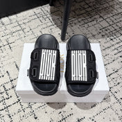 DIOR ADJUSTABLE STRAP SANDALS 25S 50 MM IN BLACK FABRIC MIX CALFSKIN STYLE 5