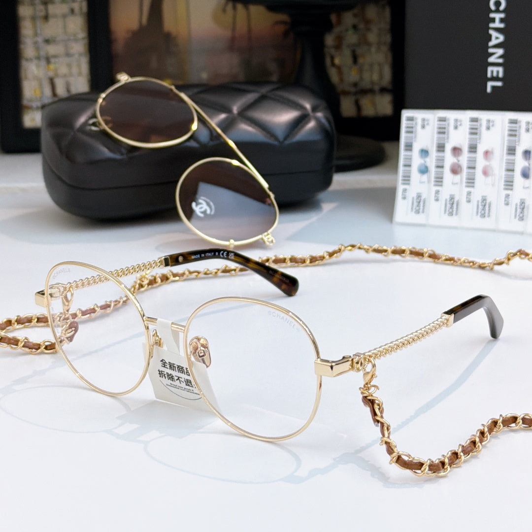 CHANEL 26S ROUND RECTANGULAR GLASSES IN METAL FRAME 408121