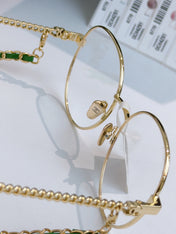 CHANEL 26S ROUND RECTANGULAR GLASSES IN METAL FRAME 408121