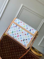LV x TM DAUPHINE SOFT 28 IN COLORFUL MONOGRAM PATTERN AND WHITE COATED CANVAS