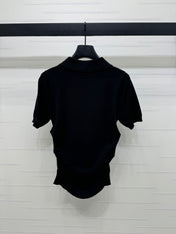PRAD 25S SHORT SLEEVE KNIT TOP 264123