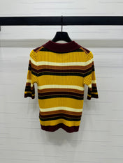 GUCCI 25S SHORT SLEEVE STRIPED POLO SHIRT 264081