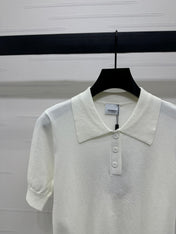 BURBERRY SHORT-SLEEVE KNITTED POLO SHIRT 274844