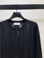 THOM 26S ROUND-NECK KNIT CARDIGAN 301