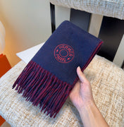 HERMES 26S SCARF 190 IN CASHMERE WOOL BLEND 492190