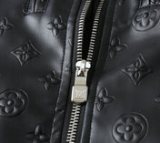 LV SHIRT JACKET IN BLACK CALFSKIN EMBOSSED LOGO 238988