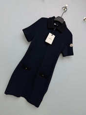 MONCLER 26S SHORT-SLEEVE POLO DRESS 674