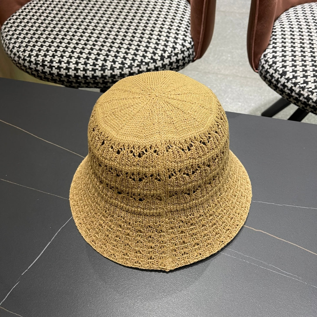 BUCKET HAT MODEL 651869 IN DARK BEIGE CROCHET