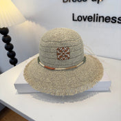 LOEWE 26S FRINGED RAFFIA SUN HAT STYLE 208
