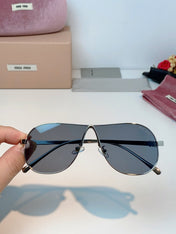 MIUMIU 26S OVAL FRAMEAVIATOR FRAME IN METAL 424526