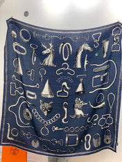 HERMES 25S SCARF 137 IN SILK CASHMERE 991690