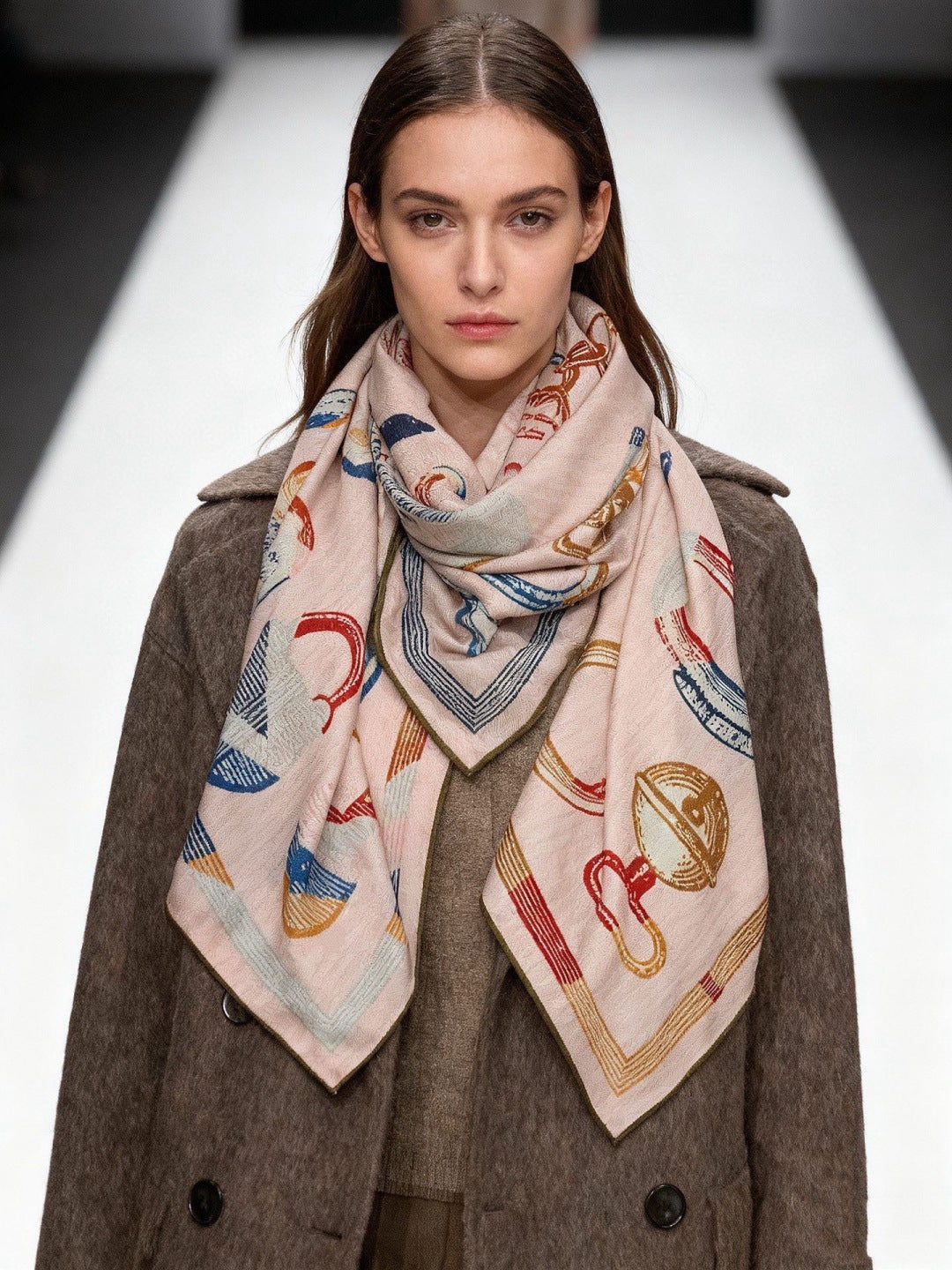 HERMES 25S SCARF 137 IN SILK CASHMERE 991691