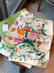 GUCCI 26S SCARF 140 IN CASHMERE AND SILK 311983