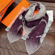 HERMES 26S SCARF 140 IN SILK AND CASHMERE 492593