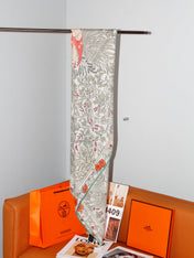 HERMES 26S SCARF 135 IN SILK AND CASHMERE 492453