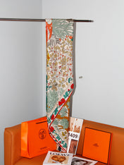 HERMES 26S SCARF 135 IN SILK AND CASHMERE 492454