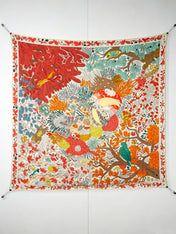 HERMES 26S SCARF 135 IN SILK AND CASHMERE 492455