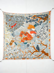 HERMES 26S SCARF 135 IN SILK AND CASHMERE 492456