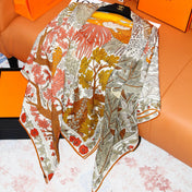HERMES 26S SCARF 135 IN SILK AND CASHMERE 492457