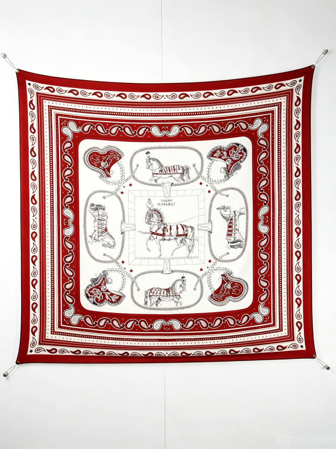 HERMES 26S SCARF 140 IN SILK AND CASHMERE 498483