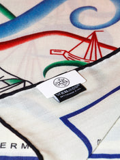 HERMES 26S SCARF 135 IN SILK AND CASHMERE 498489