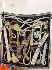 HERMES 26S SCARF 135 IN SILK AND CASHMERE 498492