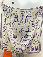 HERMES 26S SCARF 135 IN SILK AND CASHMERE 499946