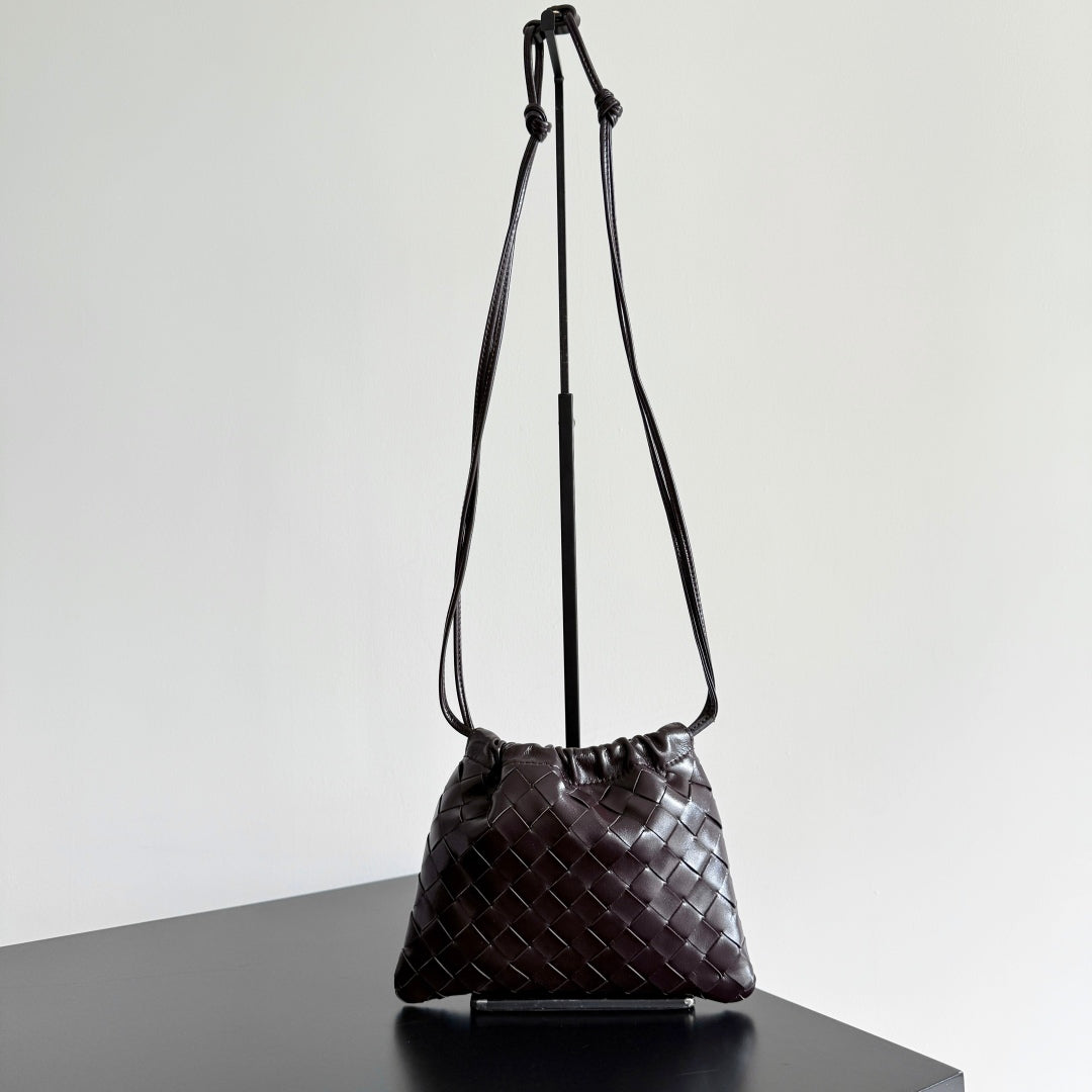 SMALL DUSTBAG 21 IN DARK BROWN LAMBSKIN