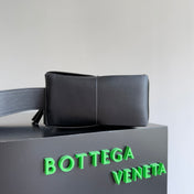 BOTTEGA VENETA 25S ARCO BAG 28 IN BLACK CALFSKIN SILVER HARDWARE