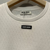 MIUMIU 26S LONG-SLEEVE CREWNECK KNIT TOP 1445
