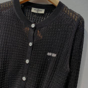 MIUMIU 26S ROUND-NECK KNIT CARDIGAN 1386