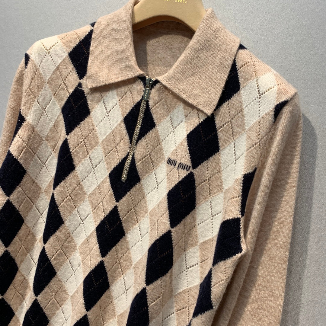 MIUMIU 26S POLO KNIT SWEATER 1368