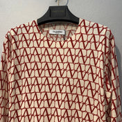 VALENTINO 26S LONG-SLEEVE CREW NECK KNIT TOP 326