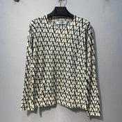 VALENTINO 26S LONG-SLEEVE CREW NECK KNIT TOP 325