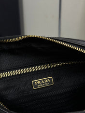 PRADA 25S RE-EDITION 1978 MINI 21 IN BLACK NYLON AND SAFFIANO CALFSKIN