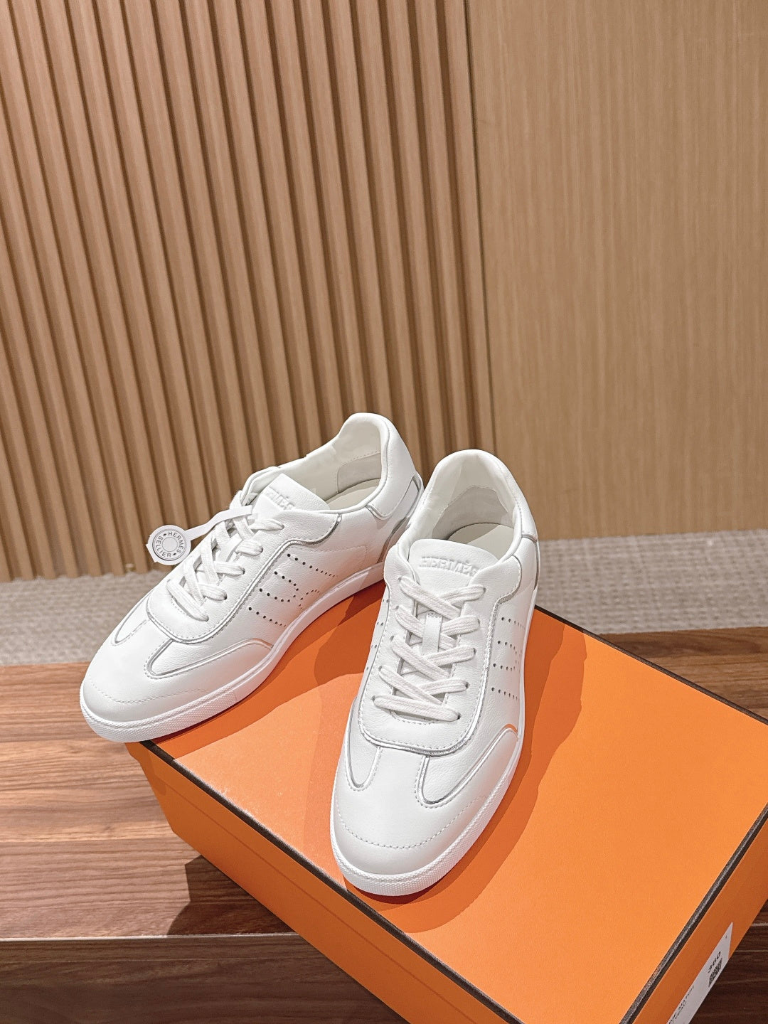 HM 26S GET SNEAKERS IN WHITE CALFSKIN
