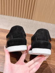 HM 26S GET SNEAKERS IN BLACK CALFSKIN AND SUEDE