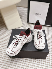CHANEL 26S PLATFORM SNEAKERS 30 MM IN WHITE SUEDE WITH BURGUNDY FABRIC