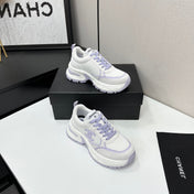 CHANEL 26S SNEAKERS IN WHITE AND LIGHT PURPLE CALFSKIN