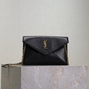YSL 25S CALYPSO MINI 19 IN BLACK LAMBSKIN GOLD HARDWARE