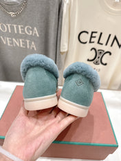 LP 25S SUMMER CHARMS WALK LOAFERS IN DUSTY TEAL SUEDE AND FLEECE