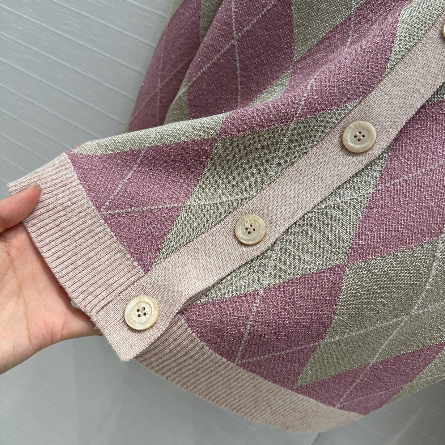 Gucci 25 Cardigan Pink Wool