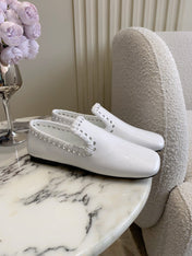 BOTTEGA VENETA 26S SABATO LOAFERS IN WHITE CALFSKIN