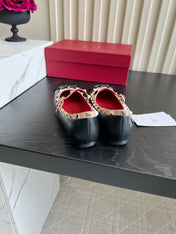 VALENTINO 26S STUD-EMBELLISHED MARY JANE IN BLACK CALFSKIN
