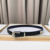 YSL 25S BELT 25 MM IN BLACK CALFSKIN 567660