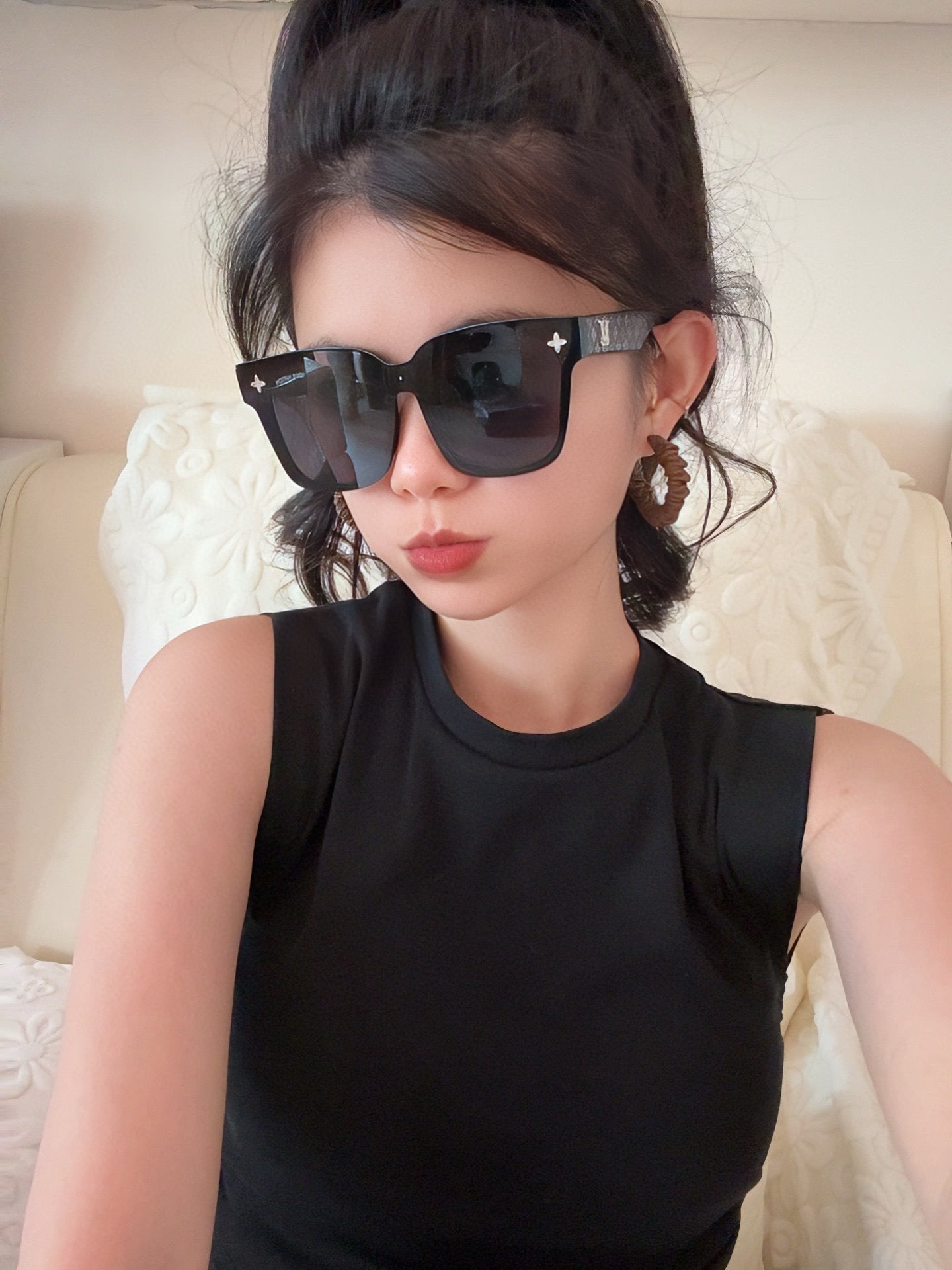 SQUARE ROUND SUNGLASSES L6303 IN ACETATE