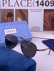 GUCCI 26S AVIATOR FRAME IN METAL 424704