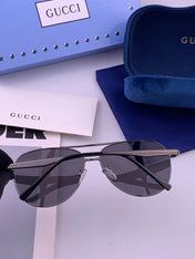 GUCCI 26S AVIATOR FRAME IN METAL 424704