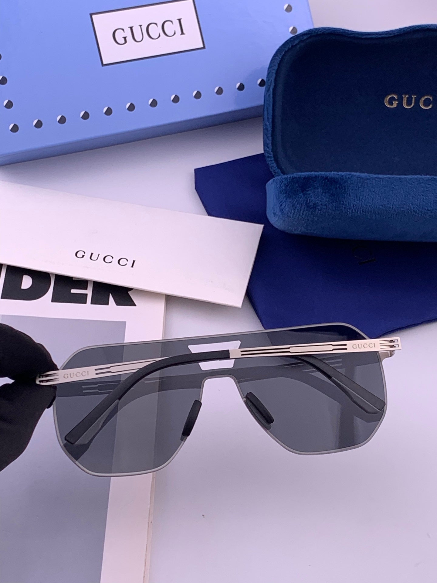 GUCCI 26S AVIATOR FRAME IN METAL 426432