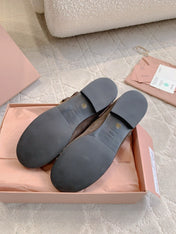MIUMIU 26S LOAFERS IN BROWN SUEDE WITH STRAP
